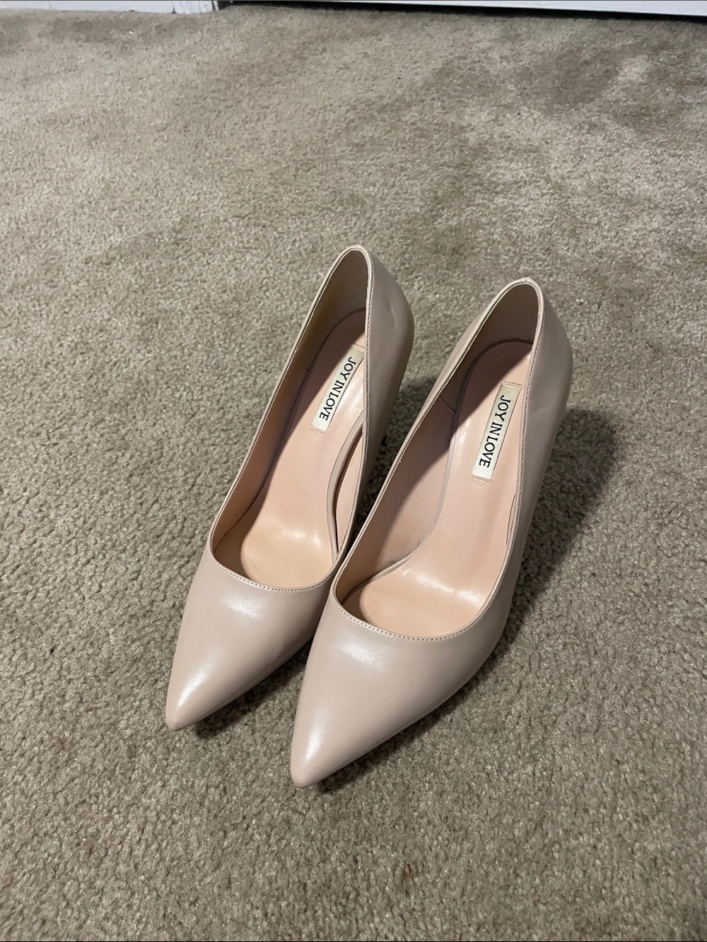 Joyinlove Classic Pointed-Toe Pumps in Light Nude
